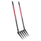 Heavy Duty Broad Fork Garden Tool 54” with Forged Manganese Steel Head and Fiberglass Handle
